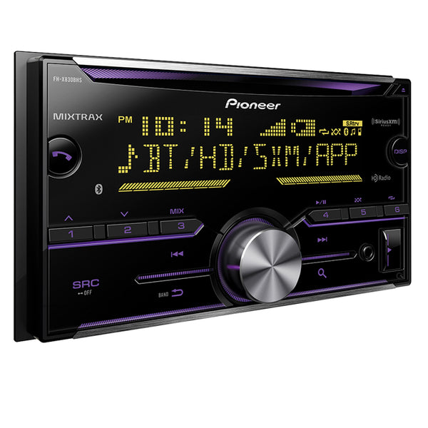 Pioneer FH-X830BHS 2-Din CD Receiver, Built-in Bluetooth®, HD Radio™ Tuner - Shark Electronics