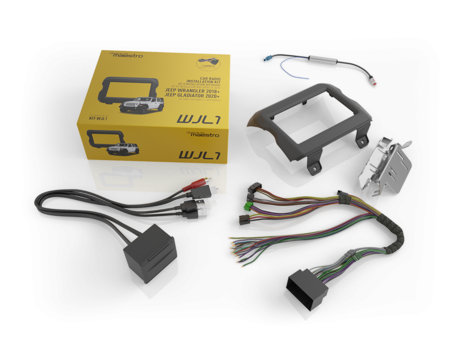 Maestro KIT-WJL1 Dash Kit and T-harness for Jeep - Shark Electronics